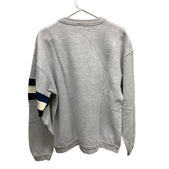 Team Edition Apparel Gray Notre Dame Embroidered Crewneck Sweatshirt Size L - Picture 4 of 6